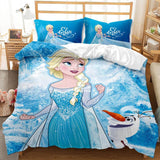 Anime Frozen Cosplay Duvet Cover Set Halloween Quilt Cover