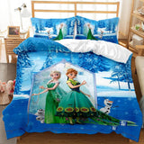 Anime Frozen Cosplay Duvet Cover Set Halloween Quilt Cover