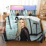 Avril Ramona Lavigne Cosplay Bedding Set Duvet Cover Halloween Bed Sheets