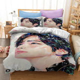 BTS Bangtan Boys Cosplay Bedding Set Duvet Cover Halloween Sheets Bed Set