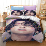BTS Bangtan Boys Cosplay Bedding Set Duvet Cover Halloween Sheets Bed Set