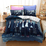 BTS Bangtan Boys Cosplay Bedding Set Duvet Cover Halloween Sheets Bed Set