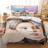 BTS Bangtan Boys Cosplay Bedding Set Duvet Cover Halloween Sheets Bed Set