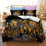 Game Bendy And The Ink Machine Cosplay Bedding Set Duvet Cover Halloween Bed Sheets