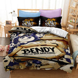 Bendy And The Ink Machine Cosplay Bedding Set Duvet Cover Halloween Bed Sheets
