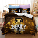 Bendy And The Ink Machine Cosplay Bedding Set Duvet Cover Halloween Bed Sheets