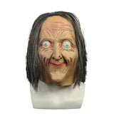 Cosermart Latex Mask Scary Horror Adult Masks Dressed Zombie Devil Halloween Party Prop Masquerade Cosplay Old Woman - bfjcosplayer