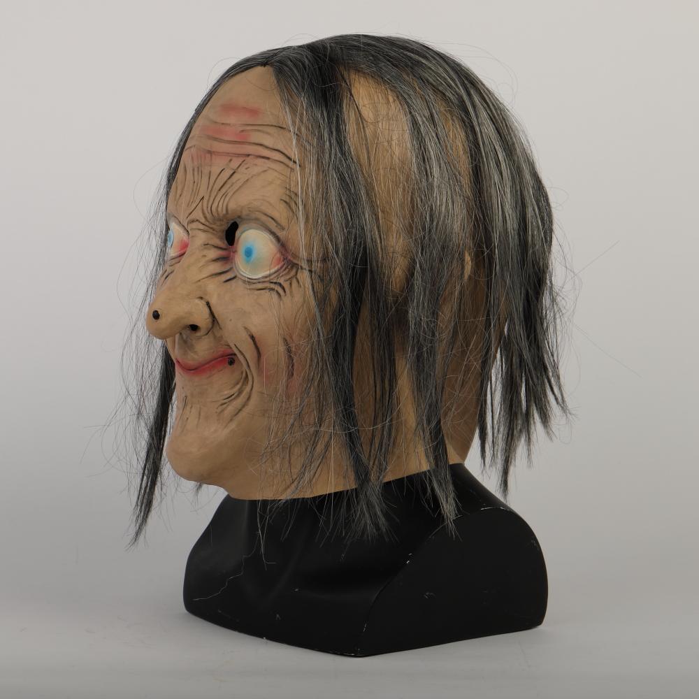 Cosermart Latex Mask Scary Horror Adult Masks Dressed Zombie Devil Halloween Party Prop Masquerade Cosplay Old Woman - bfjcosplayer