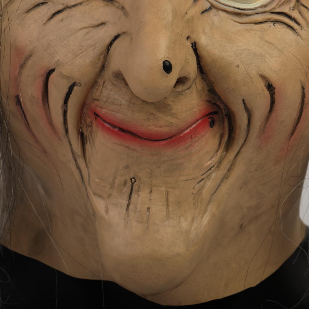 Cosermart Latex Mask Scary Horror Adult Masks Dressed Zombie Devil Halloween Party Prop Masquerade Cosplay Old Woman - bfjcosplayer