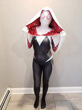 CosplayLife Gwen Stacy Cosplay Costume Into the Spider-verse Ghost Gwen Bodysuit Lycra Suit - bfjcosplayer