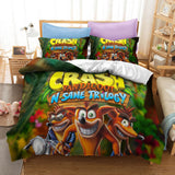 Crash Bandicoot Cosplay Bedding Set Duvet Cover Halloween Bed Sheets