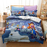 Crash Bandicoot Cosplay Bedding Set Duvet Cover Halloween Bed Sheets