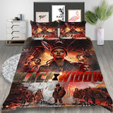 Film Black Widow Cosplay Bedding Set Duvet Cover Halloween Bed Sheets