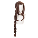 Final Fantasy Aerith Brown Cosplay Wig Halloween Props
