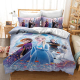 Frozen Elsa Anna Cosplay Duvet Cover Set Halloween Quilt Cover