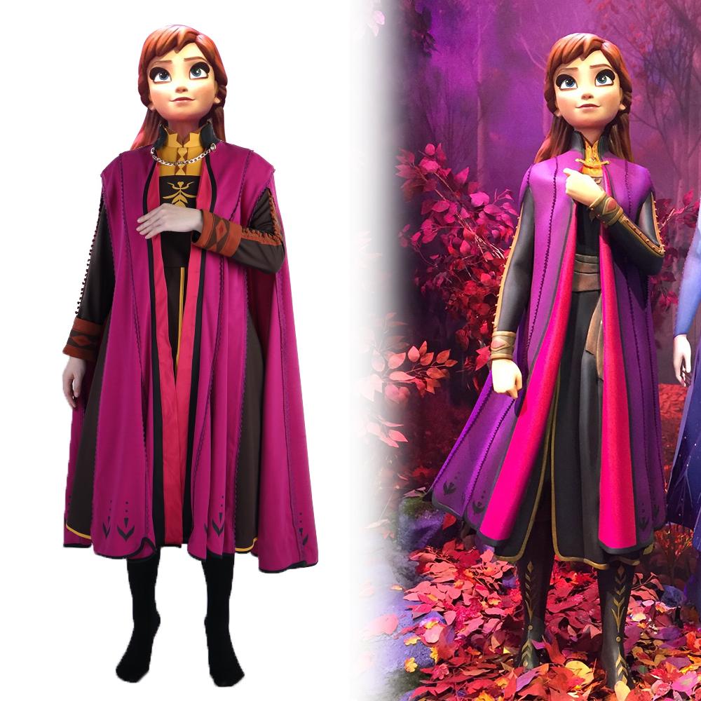 2019 Movie Frozen 2 Anna Elsa Princess Cosplay Costume Fancy Dress Customize Halloween Suit - bfjcosplayer