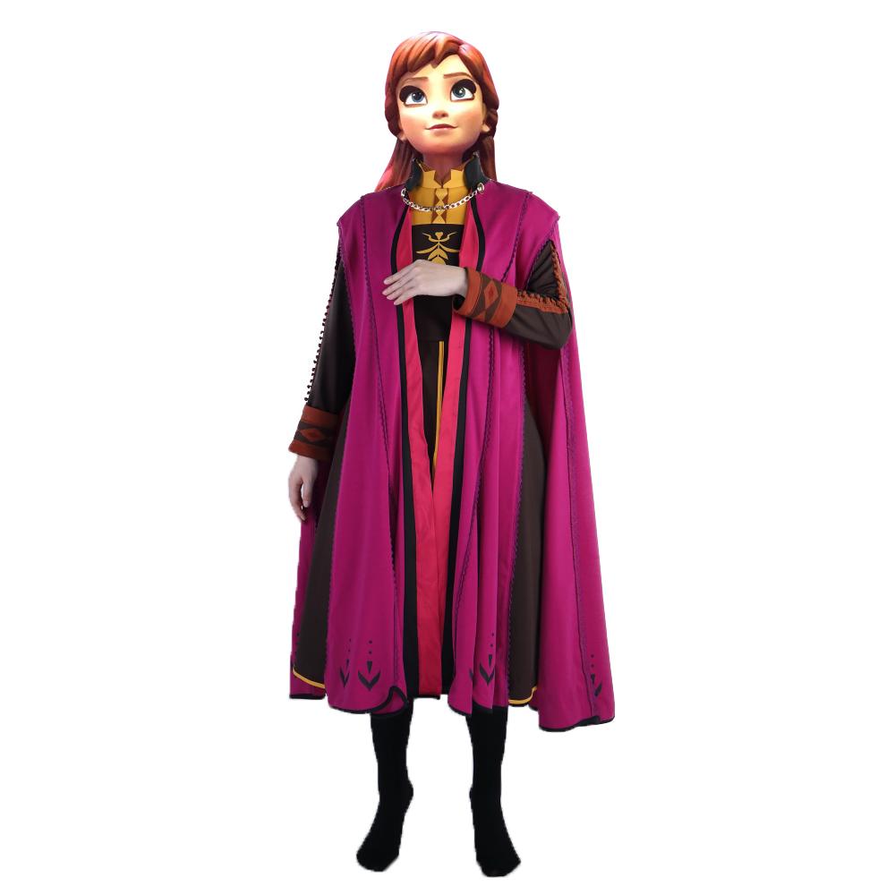 2019 Movie Frozen 2 Anna Elsa Princess Cosplay Costume Fancy Dress Customize Halloween Suit - bfjcosplayer