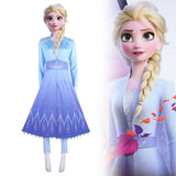 New Frozen 2 Cosplay Snow Adult Elsa Dress Costume Halloween Cosplay Elsa Anna Costume Princess Ice Queen Elsa Outfit Full Set - bfjcosplayer