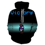 Game Among Us Cosplay No Zipper Hoodie Halloween Costume