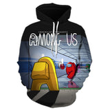 Game Among Us Cosplay No Zipper Hoodie Halloween Costume