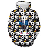 Game Undertale Sans Cosplay Hoodie Sweater Halloween Costume