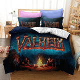 Game Valheim Cosplay Bedding Set Duvet Cover Halloween Bed Sheets