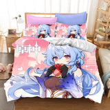 Genshin Impact Cosplay Bedding Set Duvet Cover Halloween Bed Sheets