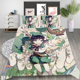 Genshin Impact Cosplay Bedding Set Duvet Cover Halloween Bed Sheets