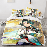 Genshin Impact Cosplay Bedding Sets Duvet Cover Halloween Comforter Sets