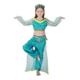 BFJFY Girls Arabian Royalty Princess Jasmine Halloween Costume - bfjcosplayer