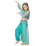 BFJFY Girls Arabian Royalty Princess Jasmine Halloween Costume - bfjcosplayer