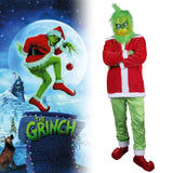 Christmas Adult Grinch Luxury Santa Costume with Mask cosplay suit - bfjcosplayer