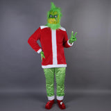 Christmas Adult Grinch Luxury Santa Costume with Mask cosplay suit - bfjcosplayer