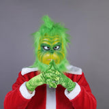 Christmas Adult Grinch Luxury Santa Costume with Mask cosplay suit - bfjcosplayer