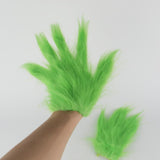 Funny Grinch Stole Christmas Latex Mask Gloves XMAS Costume Adult Party Mask Grinch Cosplay Carnival Face Masks - bfjcosplayer