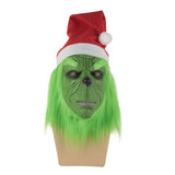 Funny Grinch Stole Christmas Latex Mask Gloves XMAS Costume Adult Party Mask Grinch Cosplay Carnival Face Masks - bfjcosplayer