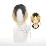 Haikyuu Kozume Kenma Black Gold Cosplay Wig Halloween Props