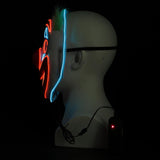 2019 Joker Pennywise LED Light Mask Stephen King Clown Cosplay Masks Green Hair Halloween Party Prop - bfjcosplayer