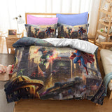 Justice League Batman Superman Cosplay Bedding Set Duvet Cover Halloween Sheets