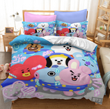 LINE HELLO BT21 Cosplay Bedding Sets Duvet Cover Halloween Comforter Sets