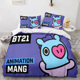 LINE HELLO BT21 Cosplay Bedding Sets Duvet Cover Halloween Comforter Sets