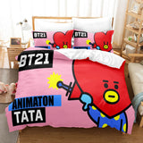 LINE HELLO BT21 Cosplay Bedding Sets Duvet Cover Halloween Comforter Sets