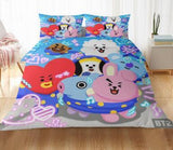 LINE HELLO BT21 Cosplay Bedding Sets Duvet Cover Halloween Comforter Sets