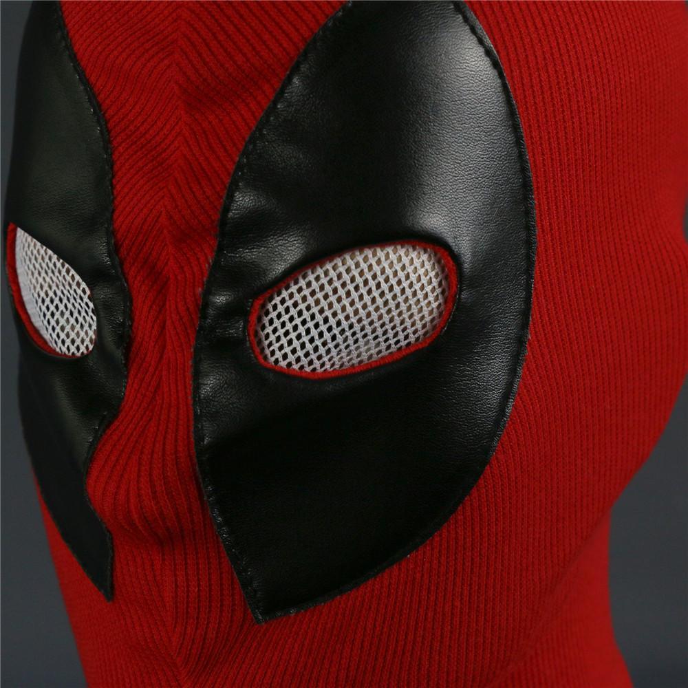 Deadpool Mask Breathable Fabric Faux Leather Full Face Mask Halloween Party Cosplay Prop - bfjcosplayer