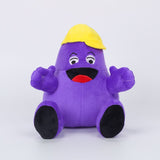 Grimace Shake Yellow Hat Plush Toy Soft Stuffed Gift Dolls for Kids Boys Girls