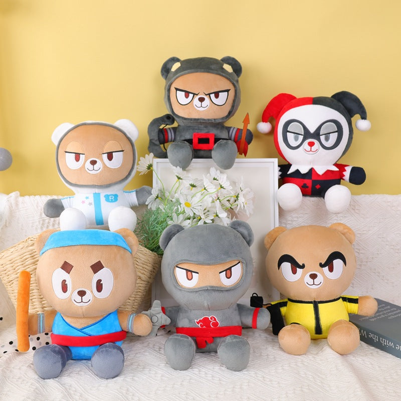 Kung Fu Bear Plush Toy Soft Stuffed Gift Dolls for Kids Boys Girls