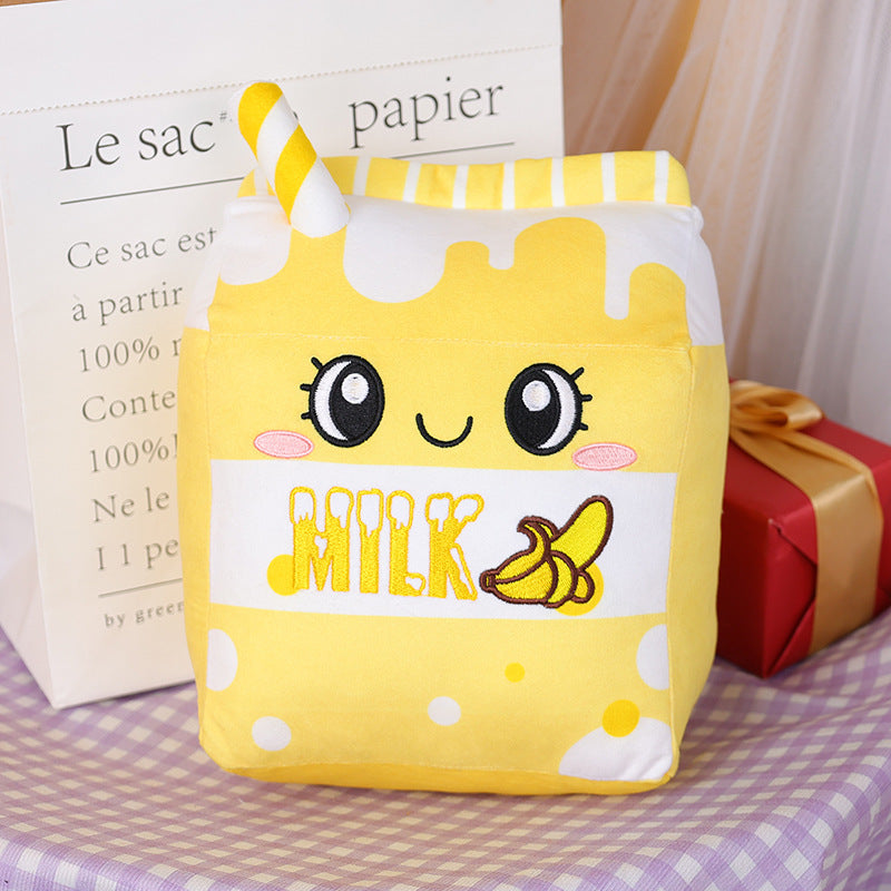 Milk Box Shape Plush Toy Throw Pillows