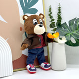 Kanye Teddy Bear Plush Toy Soft Stuffed Gift Dolls for Kids Boys Girls