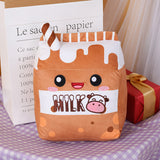 Milk Box Shape Plush Toy Throw Pillows