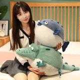 Cute Crocodile Plush Puffer Fish Plushies Toy Soft Stuffed Gift Dolls for Kids Boys Girls